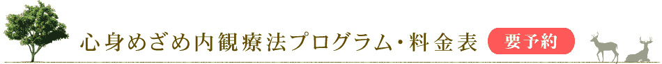 心身めざめ内観療法プログラム・料金表